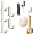 thumbnail image 2 of Waterproof Adhesive No Drill Hooks, Rustproof Heavy Duty Stainless Steel Wall Hooks, Bathroom Towel Hooks Stick on Kitchen Door, for Hanging Coat, Hat, Towel, Robe, Clothes, 2 of 6