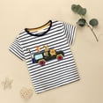 thumbnail image 2 of Vedolay Boy Shirts Short Sleeve Boy's Button Down Hawaiian Shirts Short Sleeve Cartoon Print Tops T-Shirt for Kids,Black 6-7 Years, 2 of 5