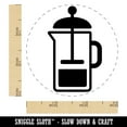 thumbnail image 2 of French Press Coffee Self-Inking Rubber Stamp Ink Stamper - Yellow Ink - Small 3/4 Inch, 2 of 7