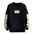 thumbnail image 1 of PMUYBHF Chandails en Molleton pour Hommes Sans Capuche Fermeture Éclair Complète Chandail en Molleton Patchwork Col Rond Manches Longues Léger Chandail en Molleton Décontracté Chandail d'Entraînement Hauts pour Hommes Chandails en Molleton Zippés pour Hommes, 1 of 3