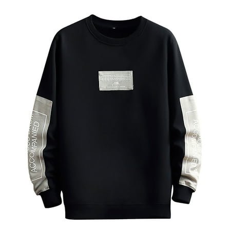 PMUYBHF Chandails en Molleton pour Hommes Sans Capuche Fermeture Éclair Complète Chandail en Molleton Patchwork Col Rond Manches Longues Léger Chandail en Molleton Décontracté Chandail d'Entraînement Hauts pour Hommes Chandails en Molleton Zippés pour Hommes