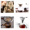 thumbnail image 1 of Flmtop Reusable Cone Honeycomb Pattern Stainless Steel Coffee Dripper Filter with Removable Cup Stand Brush, 1 of 7
