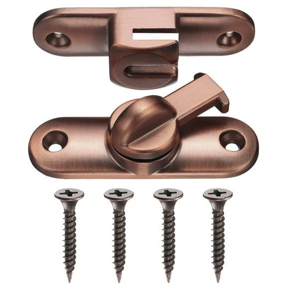 Uxcell 1-Pack Flip Latch Gate Latch, 3 Inch Flip Sliding Barn Door Lock 90/180 Degree Slide Locks [Red Bronze]