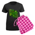 thumbnail image 5 of CafePress - Fancy Irish 4 Leaf Clover Women's Dark Pajamas - Women's Short Sleeve Print T-Shirt and Pants Dark Cotton Pajama Set, 5 of 7