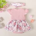 thumbnail image 4 of Hessimy Baby Bodysuit Boy Girl Clothes Soft Newborn Infant Outfit Short Sleeve Romper,Durable(Pink, 4 of 7