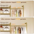 thumbnail image 4 of Sistema de armario ONBRILL H4 para montaje en pared, expandible, dorado, 4 of 9