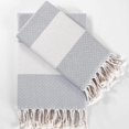 thumbnail image 5 of Die Caprie Turkish Hand Towels Set of 2 | 100% Cotton, 16 x 40 Inches | Decorative Bathroom Towel for Hand, Face, Gym, Yoga, Dishcloth, Kitchen and Bath (2 Hand Towels, Grey), 5 of 5