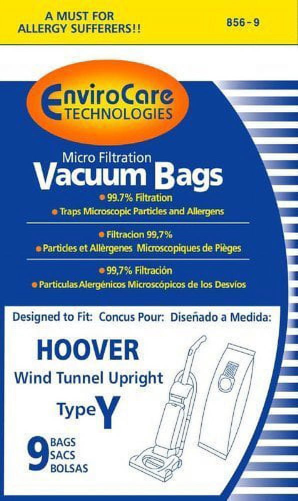 Hoover Windtunnel COMPLETE Service Kit : Hoover WindTunnel Upright Type Y Bags- 9 Pack PLUS 15 inch Roller Brush and Self Propelled Belt Kit