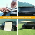 thumbnail image 6 of 6.6x8.2' Car Side Awning SUV Truck Vehicle Awning Rooftop Pull Out Tent Shelter PU2000mm UV50+ Shade SUV Outdoor Camping Travel Beige, 6 of 9