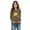 Khaki-10, variant on Ugoldhm Girls Shirts Round Neck Bear Zip Graphic Tops Long Sleeve Loose Fit Tunic Tees