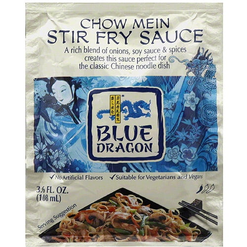 Blue Dragon Chow Mein Stir Fry Sauce, 3.6 fl oz, (Pack of 12)