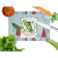 thumbnail image 2 of Caroline's Treasures Winter Holiday White English Bulldog Glass Cutting Board Large, 2 of 2