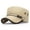 beige, variant on New Fashion Hat Cap Men Women Unisex Flat Top Leather Edge Retro Faded Military Hat Slub Cotton Hat Adjustable Outdoor Army Military Hat Retro Fade Style Washed Cotton Flat Top Cap Adjustable