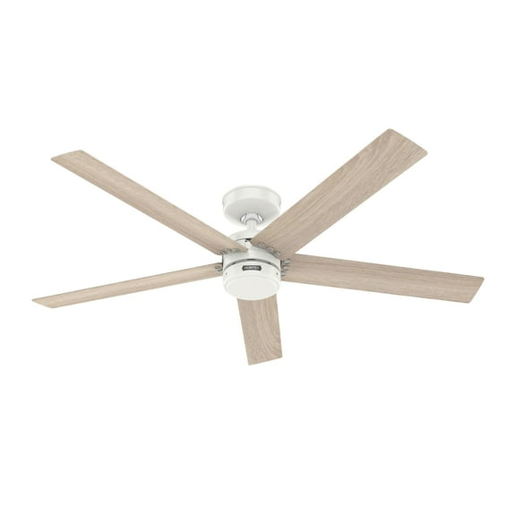 Restored Hunter Fan 52 inch Fresh White Indoor/Outdoor Ceiling Fan with 5 Blades for Patios, Bedroom, Living Room, Office, Kitchen (Refurbished)