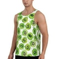thumbnail image 2 of Easygdp Green Kiwi Men's Tank Top, Sleeveless Muscle T Shirts, Breathable, Quick-Dry, Loose for Gym, Running, Fitness - X-Large, 2 of 9