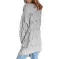 thumbnail image 4 of Plus Size Women Long Sleeve Loose Casual Cable Knit Cardigan Open Front Sweater with Pocket, 4 of 6