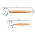 thumbnail image 3 of LShunze Danish Dough Whisk, 13" Stainless Steel Bread Dough Mixer Wooden Handle for Sourdough Making Mixing Whisking Tool, 3 of 7