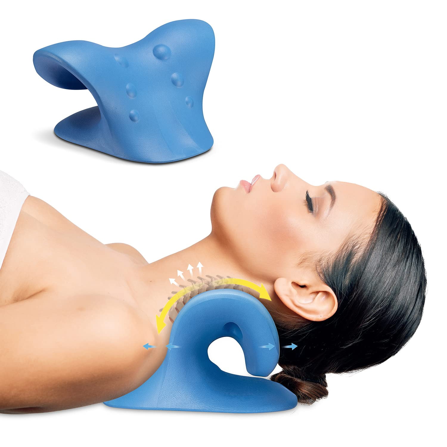Neck and Shoulder Relaxer,Neck Stretcher Chiropractic Pillows for Pain