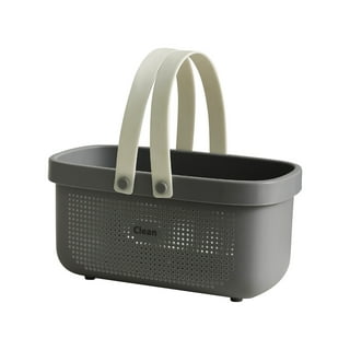 Portable Shower Caddy with Handles Storage Organizer Bin for Bathroom Jade  Green Small