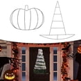 thumbnail image 5 of een Metal Wreath Frame Witch Hat Pumpkin Shaped DIY Door Hanging Decor Fall Autumn Farmhouse Decoration 25x20cm 34x32cm"}, 5 of 6