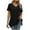 Black, variant on Elainilye Fashion Shirts for Women Trendy Loose Casual Short Sleeve V-Neck Solid Casual Blouse T-shirt Tunic Tops,Green