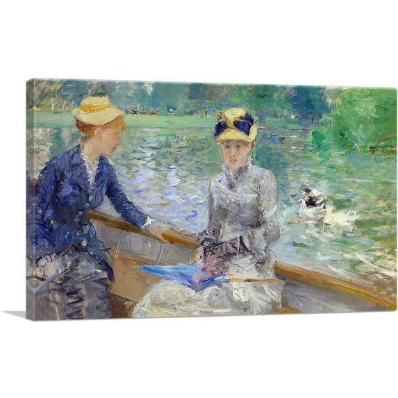 ARTCANVAS Summer's Day 1879 Canvas Art Print by Berthe Morisot - Size: 18" x 12" (1.50" Deep)