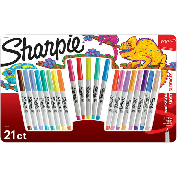 Sharpie Ultra Fine Point Permanent Marker Promo Pack 21/Pkg-Assorted  Colors, 17 Standard/4 Neon