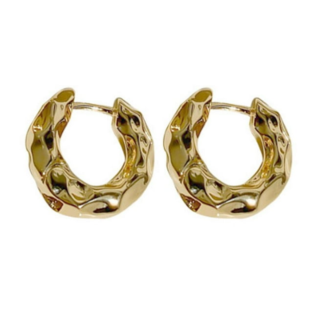 LUVCLS Elegantes pendientes redondos para mujer y niña, de acero inoxidable, de lujo, estilo vintage ∈