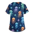 thumbnail image 6 of AHMOMEI Cartoon Animal Print Scrub Tops Women S-5XL Plus Size Nurse Uniform with Pocket V Neck Short Sleeve Scrubs for Women Tops, 6 of 6