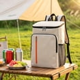 thumbnail image 2 of Cooler Backpack, Large Capacity Insulated Lunch Bag with Bottle Holders, Portable Food Storage Backpack for Daily Travel Office Car Picnic Camping and Outdoor Activities, 2 of 7