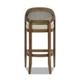 thumbnail image 4 of Americana Mid-Century Modern 30.5" Cane Back Bar Stool Taupe Beige, 4 of 8