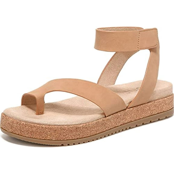 Soul Naturalizer Divina Ankle Strap Sandals Cookie Dough Faux Nubuck 8.5M