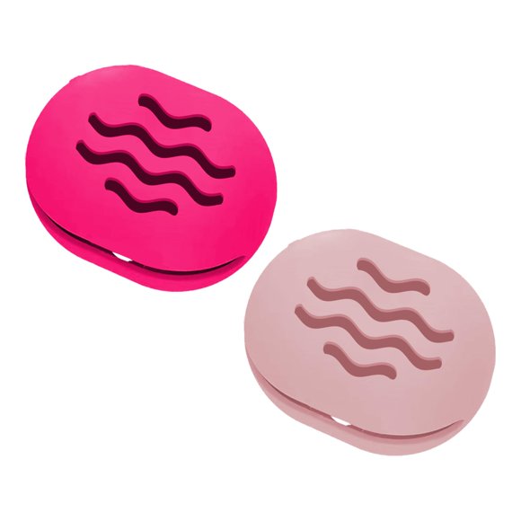 TIKIUKI Paquete de 2 soportes para esponjas de maquillaje de silicona, estuche de viaje, soporte para esponjas de belleza, estuche de almacenamiento de viaje para licuadoras de belleza, organizador po