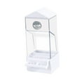 thumbnail image 3 of Vaveren Less Mess Bird Feeder Clear Less Mess for Small to Medium Birds Parakeet Canary white, 3 of 8