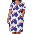 thumbnail image 2 of Vestido largo holgado con bolsillo y bandera australiana para mujer vestidos de ceremonia, 2 of 6