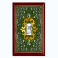 thumbnail image 1 of Metal Light Switch Plate Cover Elegant Maroon Green Floral Vine Frame FRA031, 1 of 13
