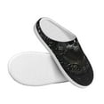 thumbnail image 3 of Lsque Ornate Dark Skull Book Pattern Womens Comfort Cotton on Scuff With Memory Foam and Anti-skid Sole Slipper-44/45, 3 of 7