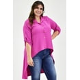 thumbnail image 2 of Maxiblusa asimétrica Roman Fashion /Tallas Extras, 1060 (Fiusha) fucsia 38 Roman Fashion BL-ST-1060-FIUSHA, 2 of 7