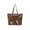 Brown, variant on Kugisaki Large Capacity Tote Bag for Women Trendy Crush Bow Handbag PU Leather Handbag for Travel Work