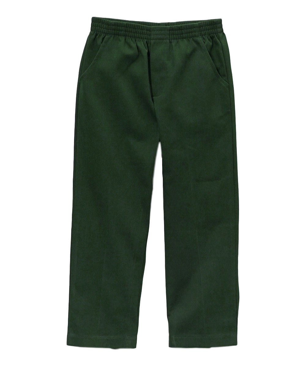 Eshoppingwarehouse Boys Half Elasticated Zip and Clip Uniform Trouser Kids Two Pocket Teflon Pant 