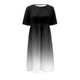 thumbnail image 5 of Summer Dress Women Comfortable Boho Dress Short Sleeve O Neck Pocket Dress Casual Print Crewneck Spring Dresses Simple T-Shirt Loose Dress, 5 of 5
