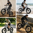 thumbnail image 4 of ZNH Class 2 Fat Tire Adult Electric Bike, Rated 750W | 1500W Peak, 20×4" Electric Mountain Bike, 48V 13Ah Removable Battery, Max 20MPH, UL2849 Certified, Gray, 4 of 14