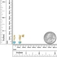 thumbnail image 6 of Gem Stone King 14K Yellow Gold Swiss Blue Topaz and Lab Grown Diamond Earrings for Women | 1.15 Cttw | Gemstone November Birthstone | Heart Shape 5MM, 6 of 6
