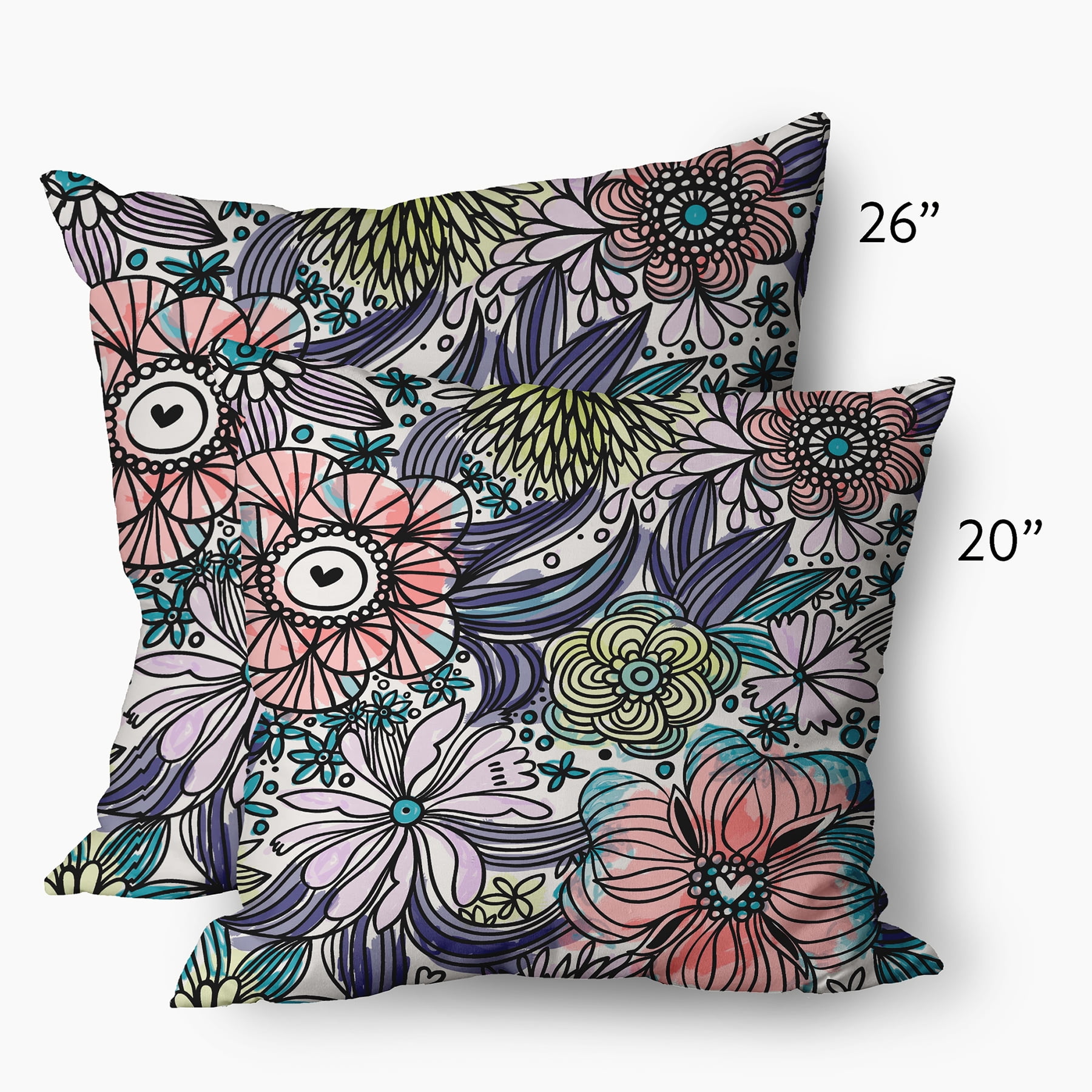 Simply Daisy 26 in x 26 in Contemporary Explorer Polyester Throw Pillow
