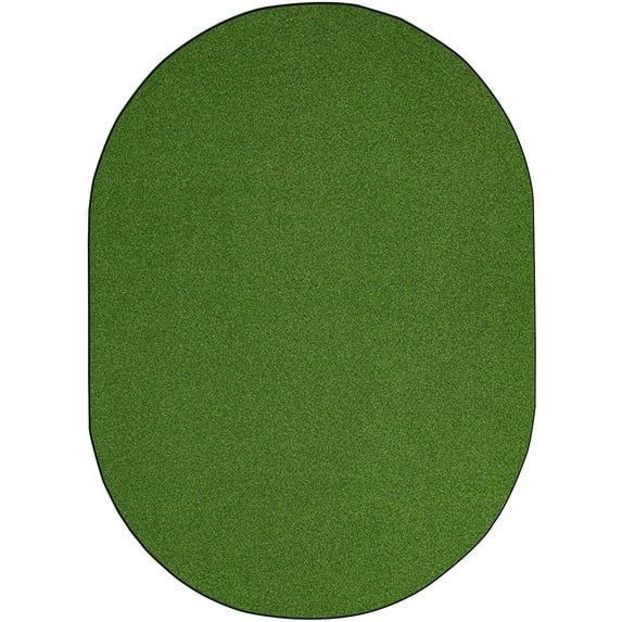 Outdoor Grass Area Rugs with Heavy Duty Non Slip Backing Great for Decks, Patio's & Gazebo's to Pools, Docks & Boats and Other Outdoor Recreational Purposes Standard Artificial Turf - 2' x 8' Oval