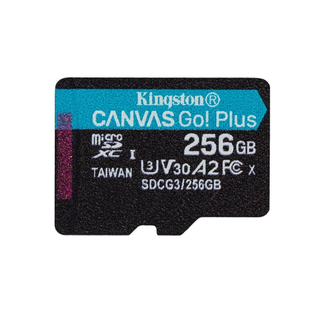 Tarjeta microSDXC Kingston Canvas Go Plus 256 GB UHS-I C10 U3 V30