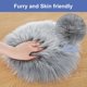 thumbnail image 4 of Alfombra de piel sintética esponjosa para silla, protectores de almohadillas para silla, funda redonda pequeña de 16 pulgadas, cojín para asiento, alfombra, asiento suave, sofá para fotograf, 4 of 5