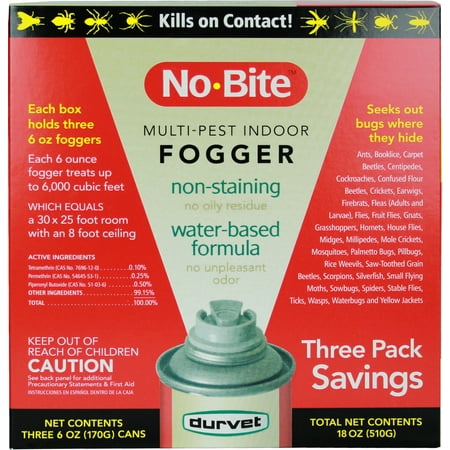 Tick Bite - Durvet-Flea And Tick D-No-bite Multi-pest Indoor Fogger 6 Oz/3 Pk