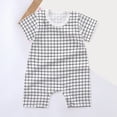 thumbnail image 2 of KPOPLK Baby Romper with Pattern Clothes Short Sleeve Cotton Jumpsuit Soft Bodysuit Onesie Unisex for 0-24M Size 0-6 Months,White, 2 of 4