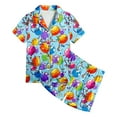 thumbnail image 3 of Godom Kid Girls Pajama Set Short Sleeve Soft Cute for Kids 2Pcs Nightwear Sleepwear, 3 of 3